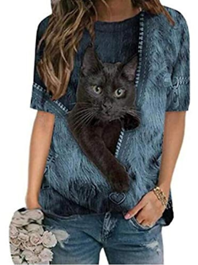 Casual Crewneck Sweatshirt Women,Cute Cat Dandelion Print Tops Pullover Soft Long Sleeve Shirts Loose Fit Pullover 