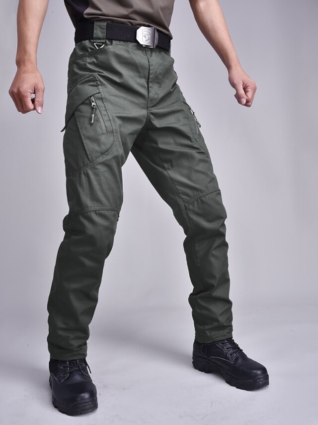 Mens Clothing Mens Bottoms | Mens Stylish Casual Straight Pants Tactical Cargo Classic Pocket Multiple Pockets Full Length Pants