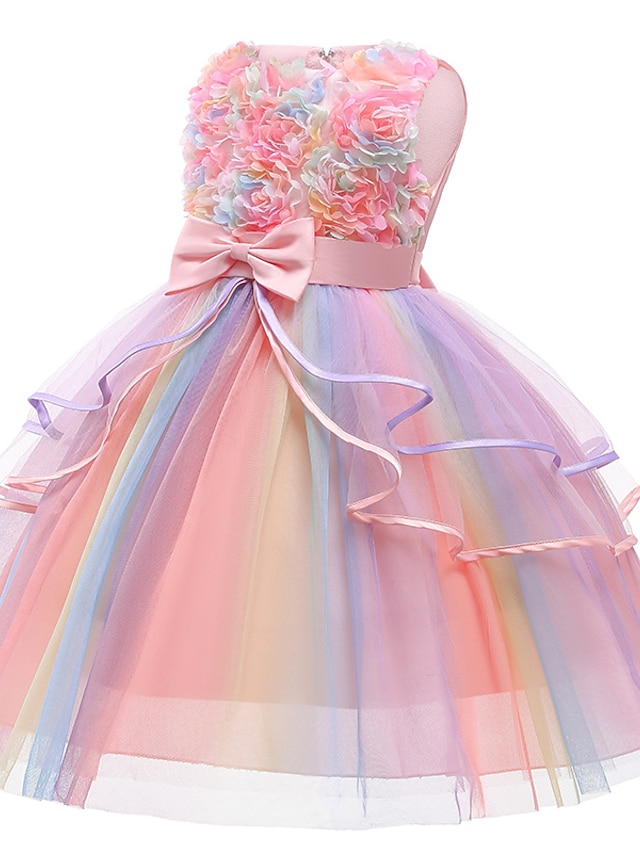 Kids Little Girls' Dress Sundress Floral Tulle Dress Party Festival