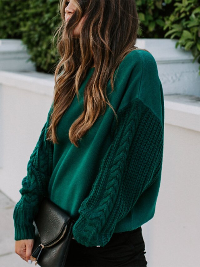 Womens Clothing Sweaters & Cardigans | Womens Sweater Solid Color St. Patricks Day Long Sleeve Sweater Cardigans Round Neck Gree