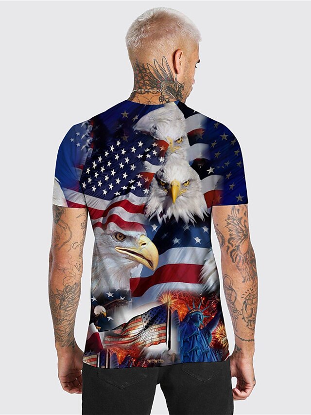 Men's Shirt T shirt Tee Tee Patriotic Shirts Graphic Prints Eagle ...