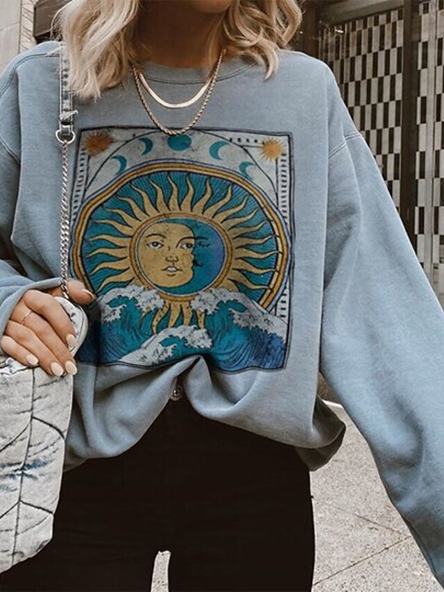 Mujer Sudadera Pull-over Gráfico Estampado Casual Diario Deportes Impresión  3D Ropa deportiva Ropa de calle Sudaderas con capucha Sudaderas Corte Ancho  Gris 8695077 2022 – $21.59