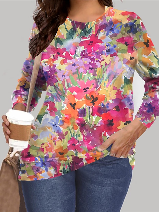 Rainbow Gradient Hoodies,Print Tops Pullover Hoodie,Womens Plus Size Sweatshirts,S-5XL 