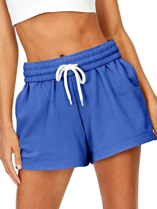 Womens Clothing Womens Bottoms | Womens Casual / Sporty Athleisure Shorts Side Pockets Elastic Drawstring Design Short Pants Cas