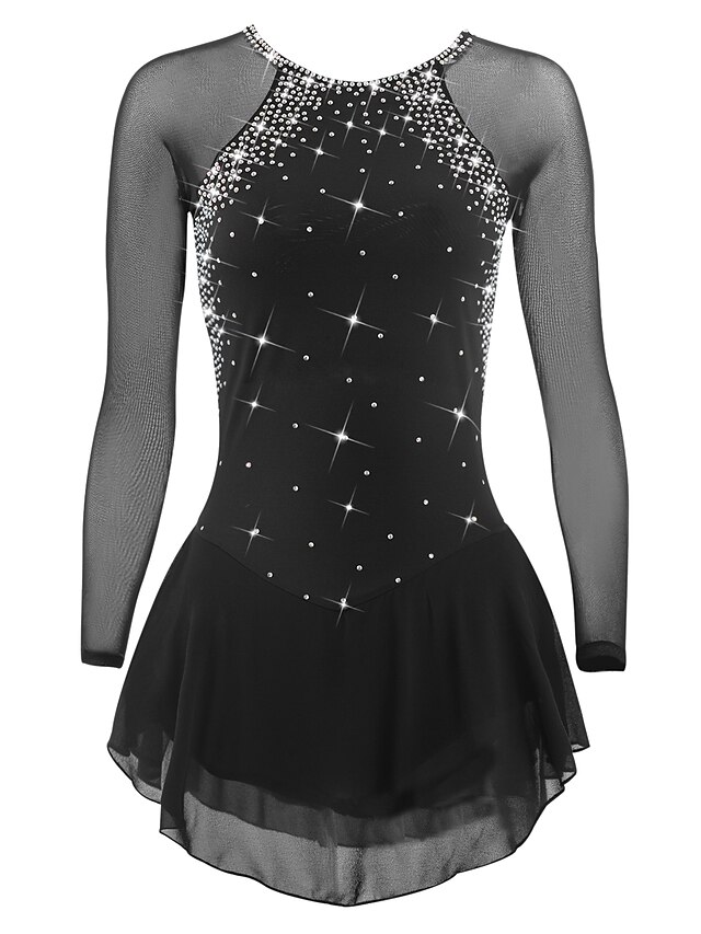 Figure Skating Dress Women's Girls' Ice Skating Dress Violet Black ...