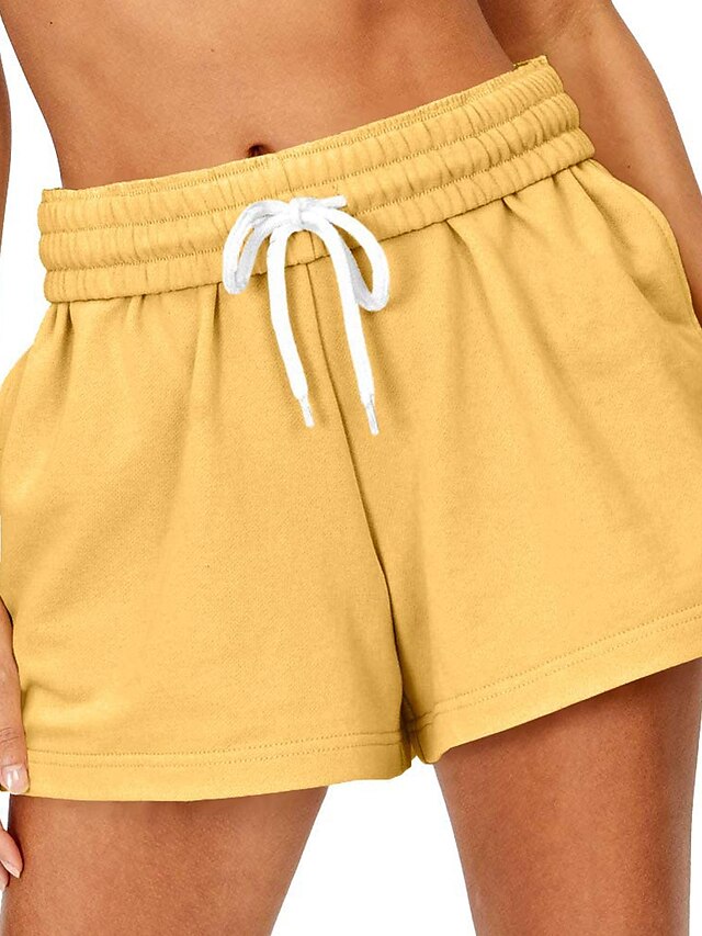 Womens Clothing Womens Bottoms | Womens Casual / Sporty Athleisure Shorts Side Pockets Elastic Drawstring Design Short Pants Cas