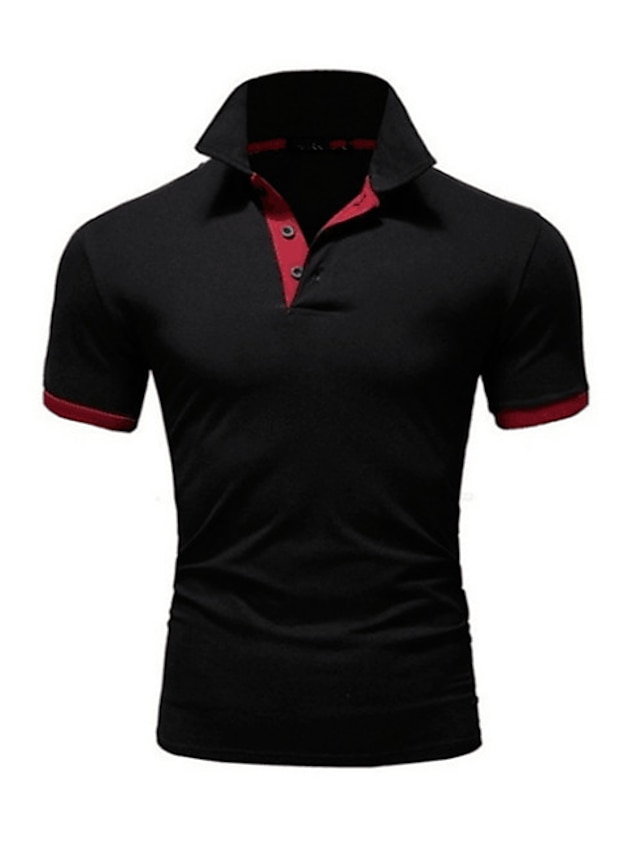 Men's Polo Shirt Golf Shirt Casual Daily Polo Collar Classic Short ...