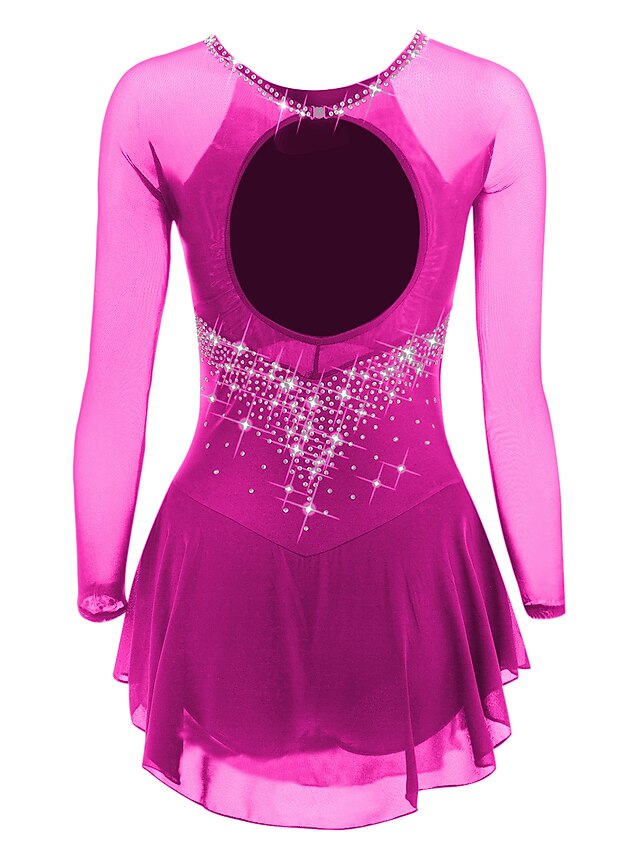 Figure Skating Dress Women's Girls' Ice Skating Dress White Black