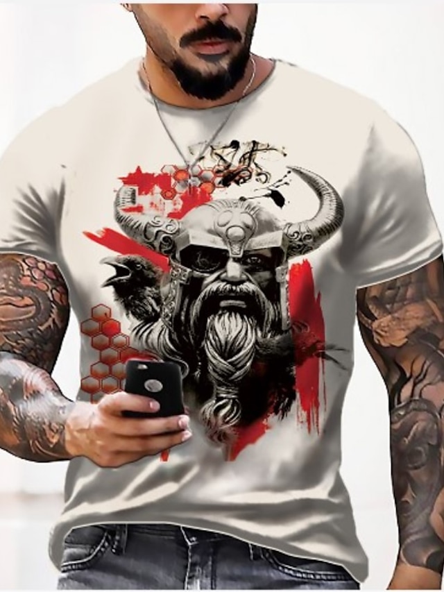 Mens Clothing Mens Tees & Tank Tops | Mens Tee T shirt Tee Shirt 3D Print Graphic Human face Plus Size Crew Neck Casual Daily Sh