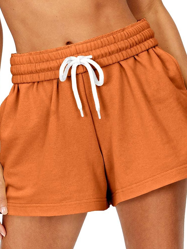 Womens Clothing Womens Bottoms | Womens Casual / Sporty Athleisure Shorts Side Pockets Elastic Drawstring Design Short Pants Cas