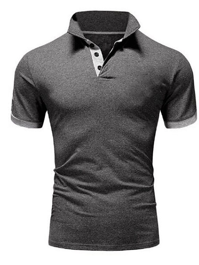 Men's Polo Shirt Golf Shirt Casual Daily Polo Collar Classic Short ...