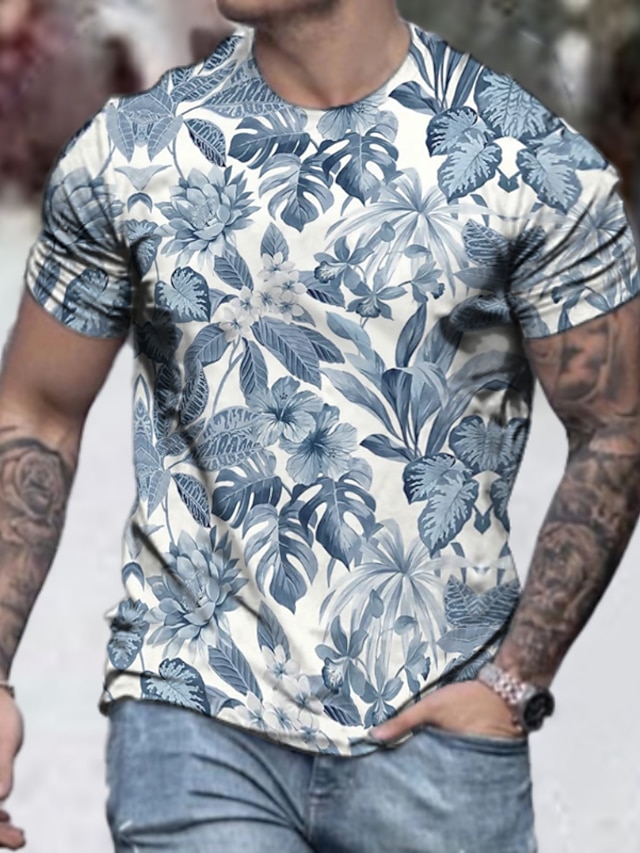 Mens Clothing Mens Tees & Tank Tops | Mens Tee T shirt Tee Shirt 3D Print Floral Graphic Graphic Prints Plus Size Crew Neck Casu