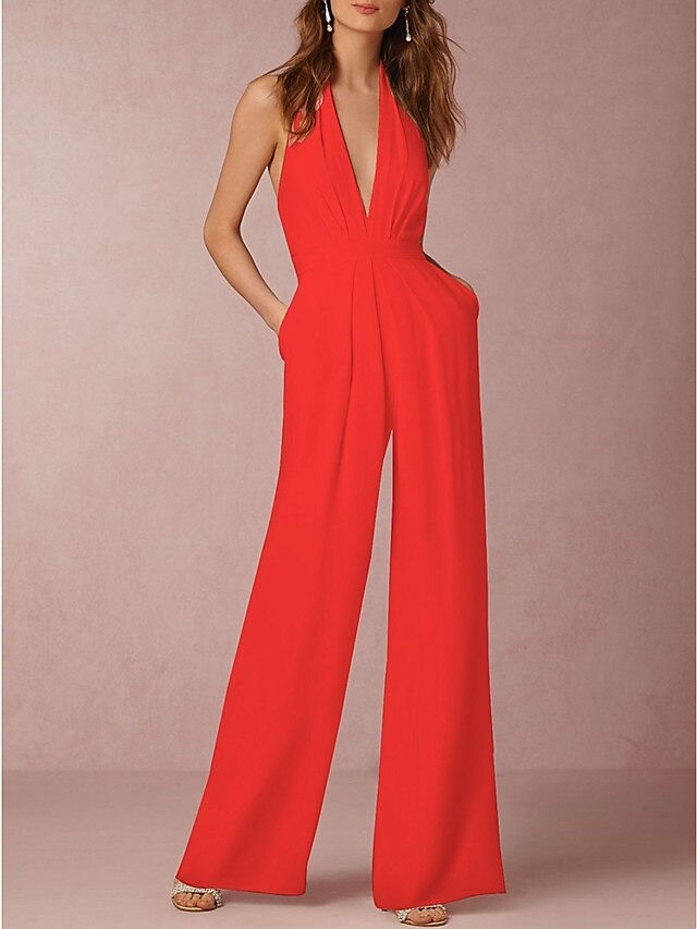 Jumpsuits Evening Gown Minimalist Dress Wedding Guest Formal Evening