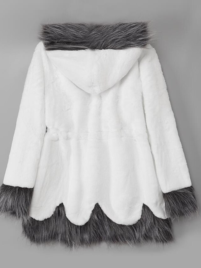 Women's Faux Fur Coat Causal Fall Winter Long Coat Regular Fit Warm ...