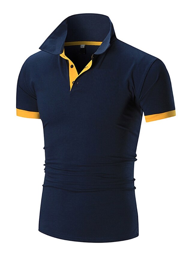  Men's Collar Polo Shirt T shirt Tee Golf Shirt Plain Solid Color Plus Size Turndown Street Casual Short Sleeve Tops Casual Soft Breathable Beach White Black Wine