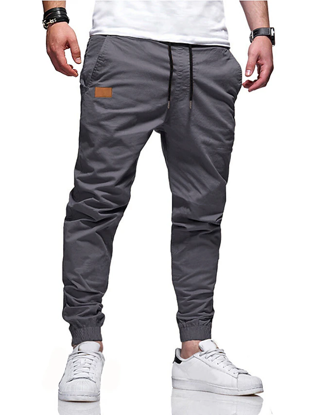 Men's Joggers Stylish Simple Cargo Pants Casual Trousers Sweatpants ...