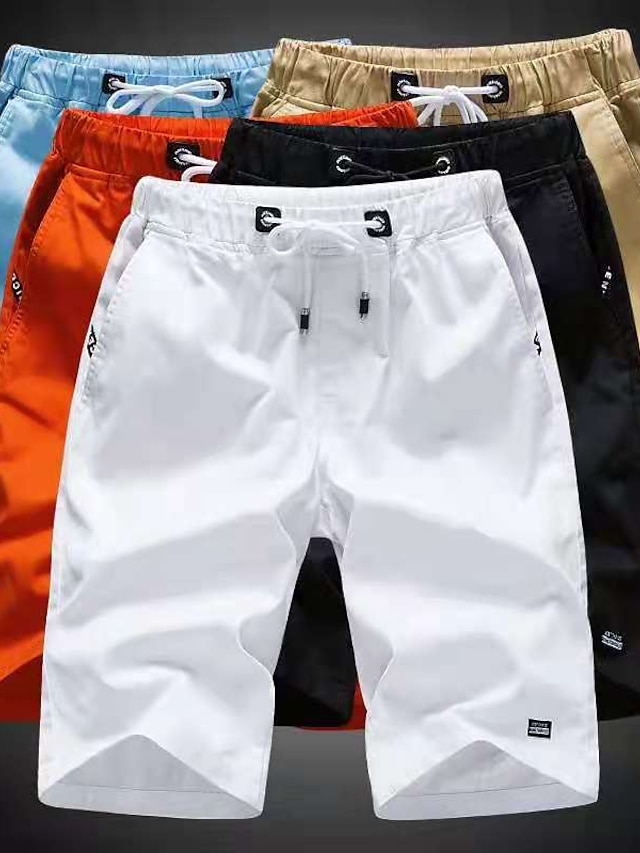 Coolred-Men Standard-fit Leisure Pure Drawstring Trendly Short Pants