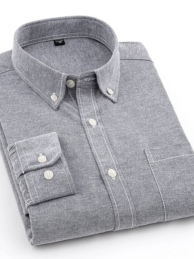 Men's Dress Shirt Button Down Shirt Collared Shirt Oxford Shirt Black ...