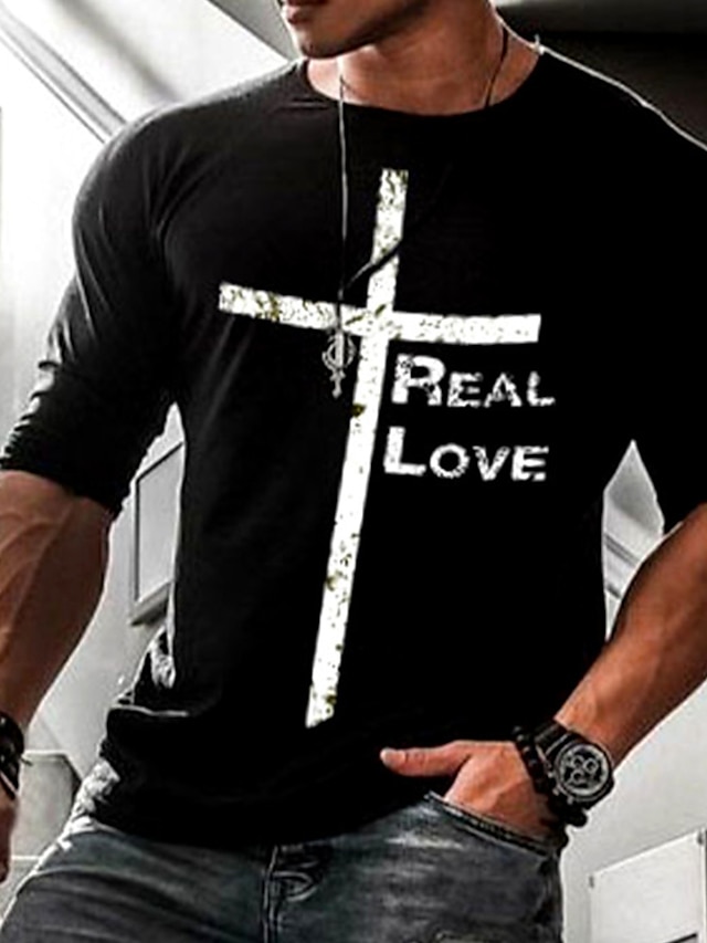 Charm Love 3D Digital Printed Cool T-Shirt Men O Neck Short Sleeve Summer ND