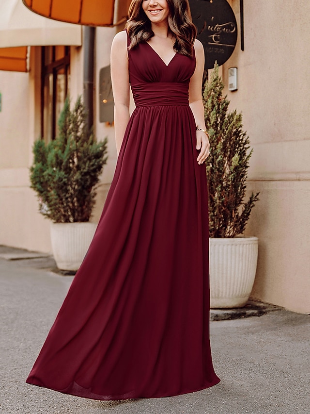 Womens Clothing Womens Dresses | Womens A Line Dress Maxi long Dress Green White Black Purple Pink Light gray Red Navy Blue Slee