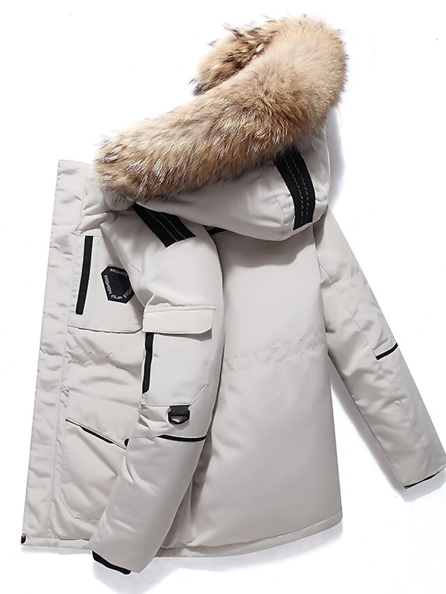 Men's Winter Coat Winter Jacket Down Jacket Parka 90% White duck down ...