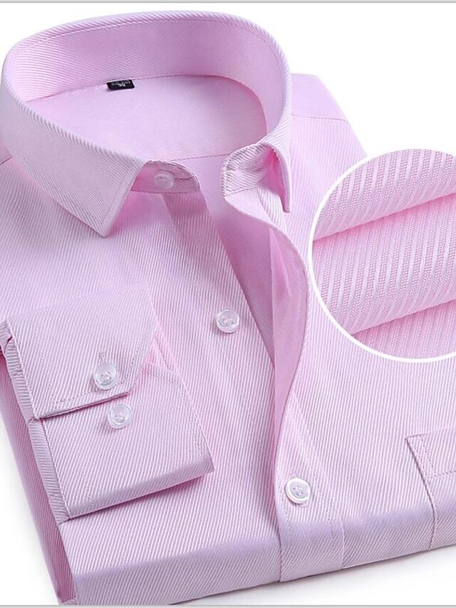 Men's Dress Shirt Solid Color Square Neck Light Pink Green Purple Navy ...