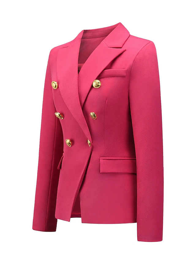 Women's Blazer Solid Color Classic & Timeless Long Sleeve Coat Fall ...