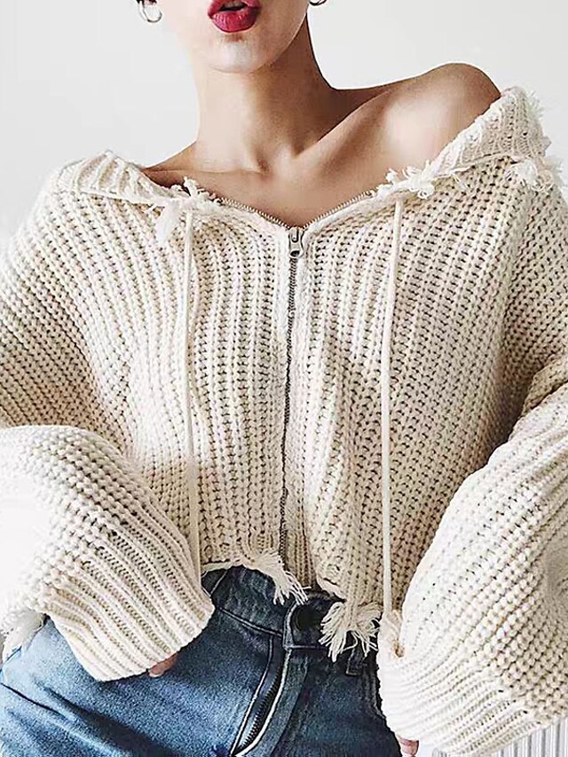 Womens Clothing Sweaters & Cardigans | Womens Pullover Sweater Jumper Knit Modern Style Solid Color V Neck Casual Casual Daily F