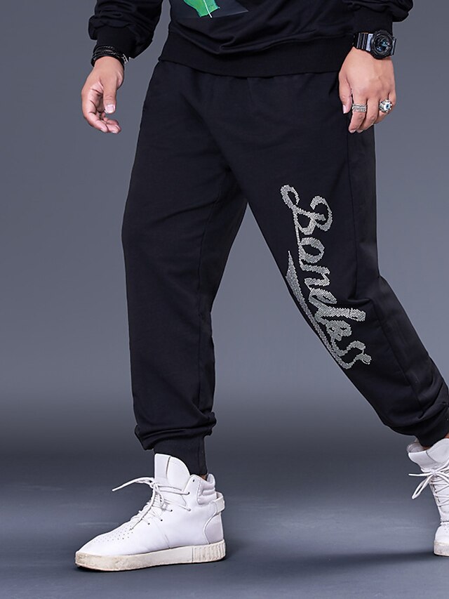 Mens Clothing Mens Bottoms | Mens Stylish Casual / Sporty Pants Pocket Full Length Pants Daily Sports Micro-elastic Letter Cotto