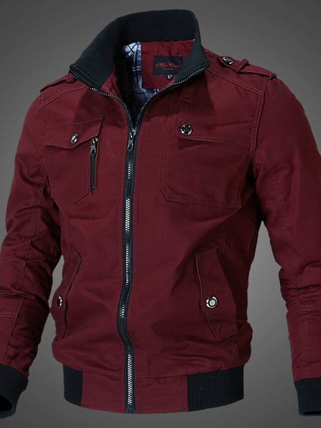 Veste Bomber Homme Imperméable Avec Capuche - Coupe-vent Léger, Style Casual, Idéal Pour Automne, Sport Et Travail