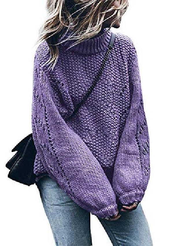 Womens Clothing Sweaters & Cardigans | Womens Pullover Sweater Jumper Knit Classic Style Solid Color Active Casual Street Causal