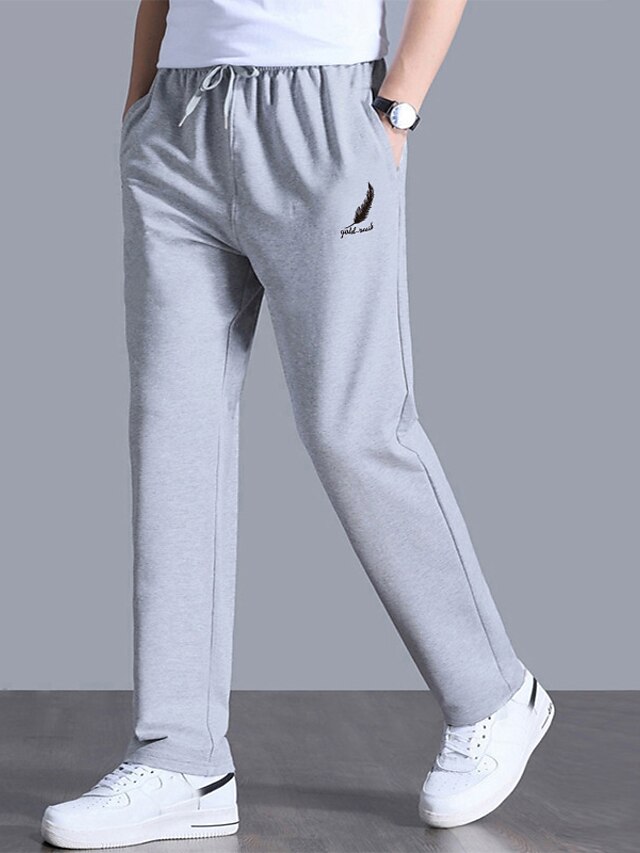 Mens Clothing Mens Bottoms | Mens Casual / Sporty Athleisure Straight Pants Sweatpants Drawstring Full Length Pants Daily Leisur