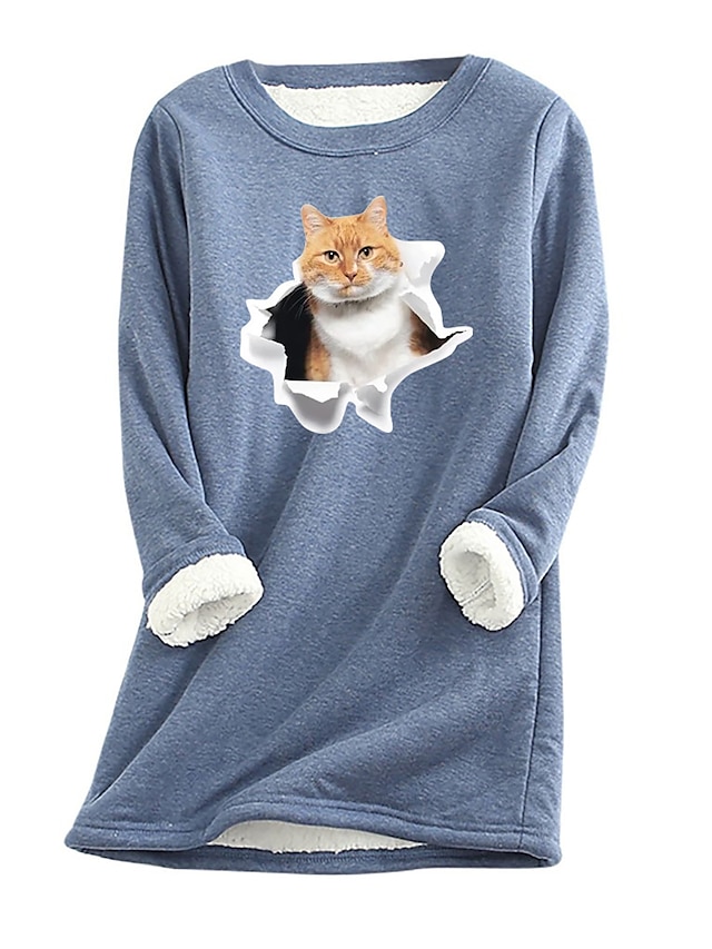 plus size cat sweatshirt