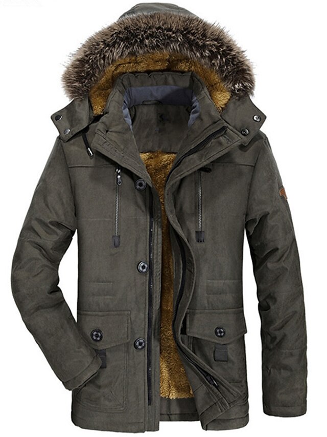 Men's Winter Coat Winter Jacket Puffer Jacket Quilted Jacket Fur Trim