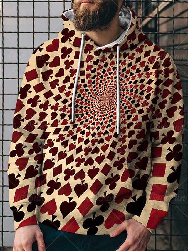 Hombre Talla Grande Sudadera Con Capucha Estampados Póker Estampado Con  Capucha Casual Diario Deportes Impresión 3D Ropa deportiva Casual Sudaderas  con capucha Sudaderas Manga Larga Vino Gris Gris 8830878 2022 – $24.83