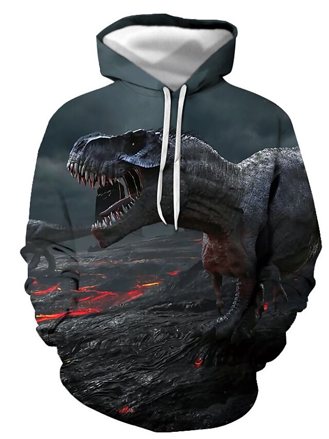 Hombre Sudadera Con Capucha Gráfico Dinosaurio Estampado Con Capucha Casual  Diario Impresión 3D Casual Ropa de calle Sudaderas con capucha Sudaderas  Manga Larga Negro Gris Azul claro 8816020 2022 – $26.99