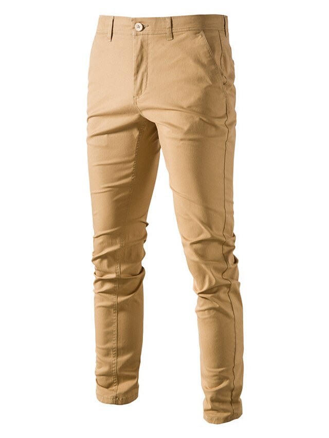  cargobukser for menn elastisk midje flere lommer bukser i full lengde tilfeldig uelastisk ensfarget utendørs sport mid midje armygrønn svart khaki marineblå s m l xl xxl