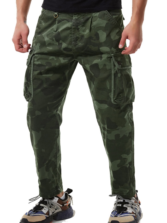 Mens Clothing Mens Bottoms | Mens Sports & Outdoors Streetwear Pants Tactical Cargo Trousers Multiple Pockets Full Length Pants 