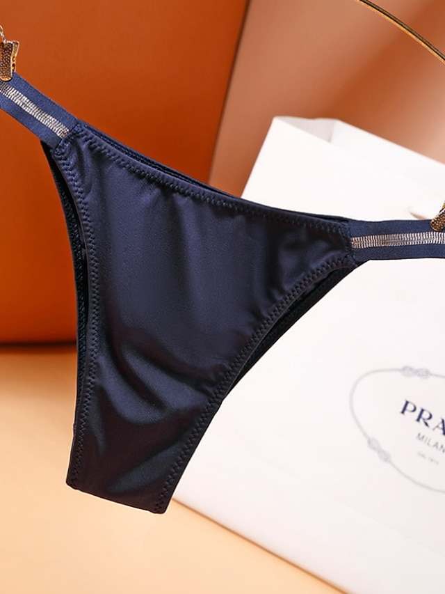  Sexy Thongs for Women Seamless Stretch Hip Lift Panties Low Rise Lingerie Ice Silk Briefs Bikini Underwear