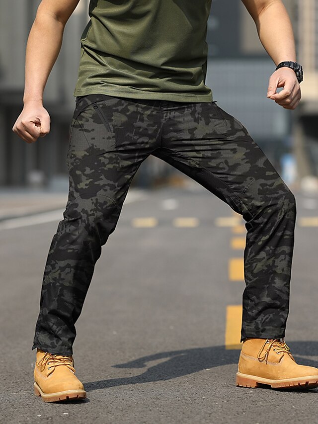 Mens Clothing Mens Bottoms | Mens Stylish Casual Straight Pants Tactical Cargo Classic Pocket Multiple Pockets Full Length Pants