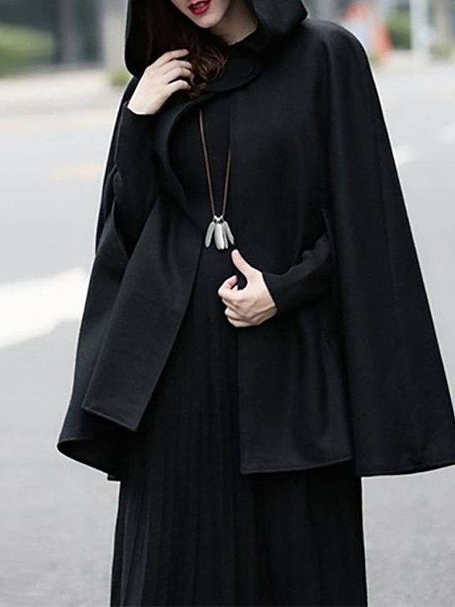 Womens Clothing Womens Outerwear | Womens Coat Cloak / Capes Street Daily Valentines Day Fall Winter Regular Coat Regular Fit Wa