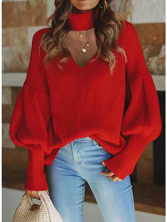 Kleding Dameskleding Sweaters Pullovers Vintage gestreept v-hals trui van de tuniek In herfst kleuren vrouw maat Medium 