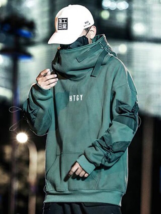 Hombre Talla Grande Sudadera Con Capucha Letra Bordado Bolsillo Boca de  pescado Con Capucha Ropa de calle Urbano Retro Hip hop Cyberpunk Tactical  Sudaderas con capucha Sudaderas Manga Larga Negro 8850938 2022 – $70.19