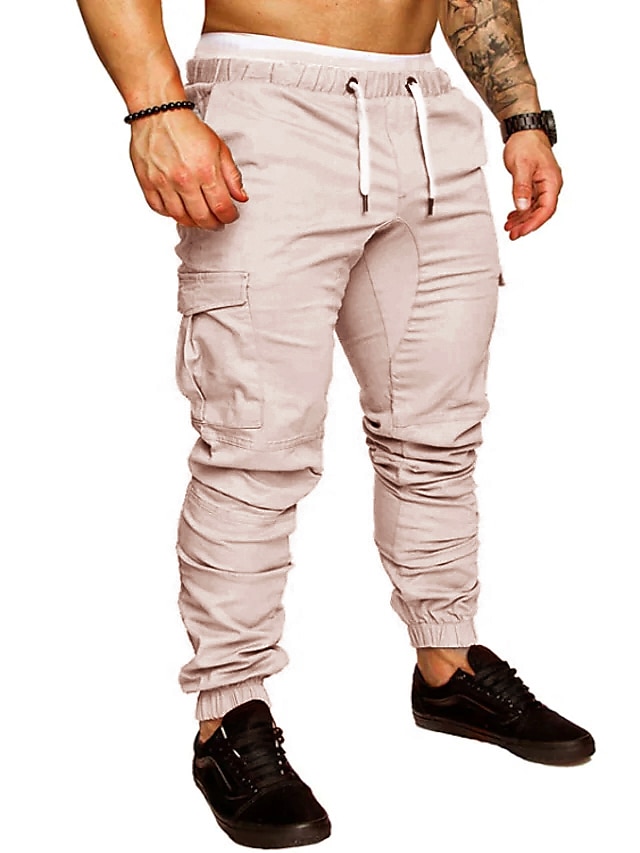 Mens Clothing Mens Bottoms | Mens Sweatpants Active Cargo Pants With Multiple Pockets Joggers Drawstring Elastic Waist Hiking Pa