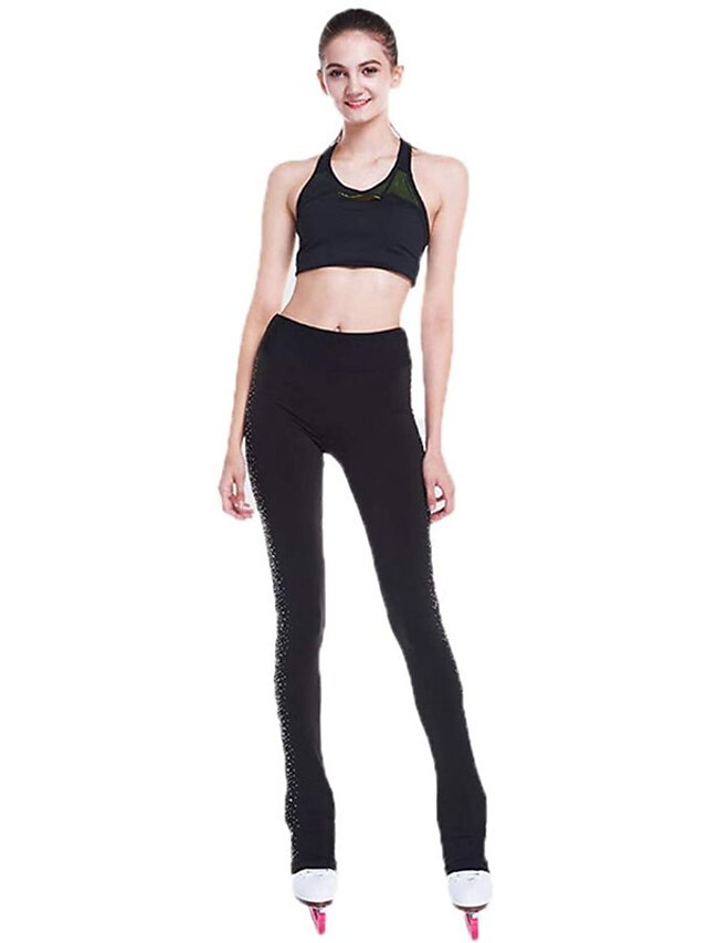 Figure Skating Pants Women's Girls' Ice Skating Leggings Outfits