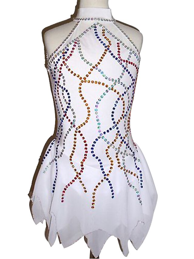 Vestito da pattinaggio artistico Per donna Da ragazza Pattinaggio sul ghiaccio  Vestiti Completi Bianco Collage Elastene Filati elastici Elevata elasticità  Competizione Vestiti da pattinaggio sul del 8815767 2022 a $186.99