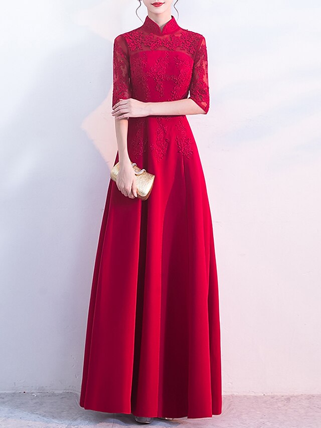 A-Line Chinese Style Vintage Prom 