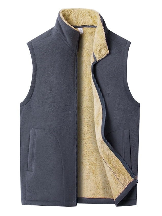 Herren Winterjacke Outdoor - Langer Warmmantel Mit Reißverschlusstaschen