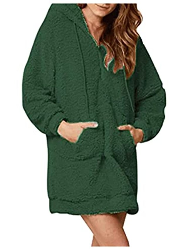 womens hooded sherpa flannel