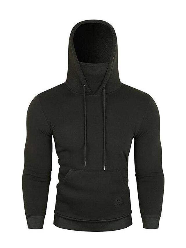 Mens Clothing Mens Hoodies & Sweatshirts | Mens Pullover Hoodie Sweatshirt Solid Color Lace up Front Pocket Casual Daily Holiday